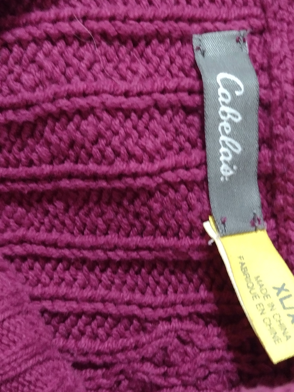 Cabela's Women's Raspberry Cable-Knit Zip Cardigan - Picture 4 of 6